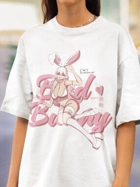 Anime Style Tshirt, Anime Tee, Waifu Shirt, Pink Anime Aesthetic, Kawaii Anime S